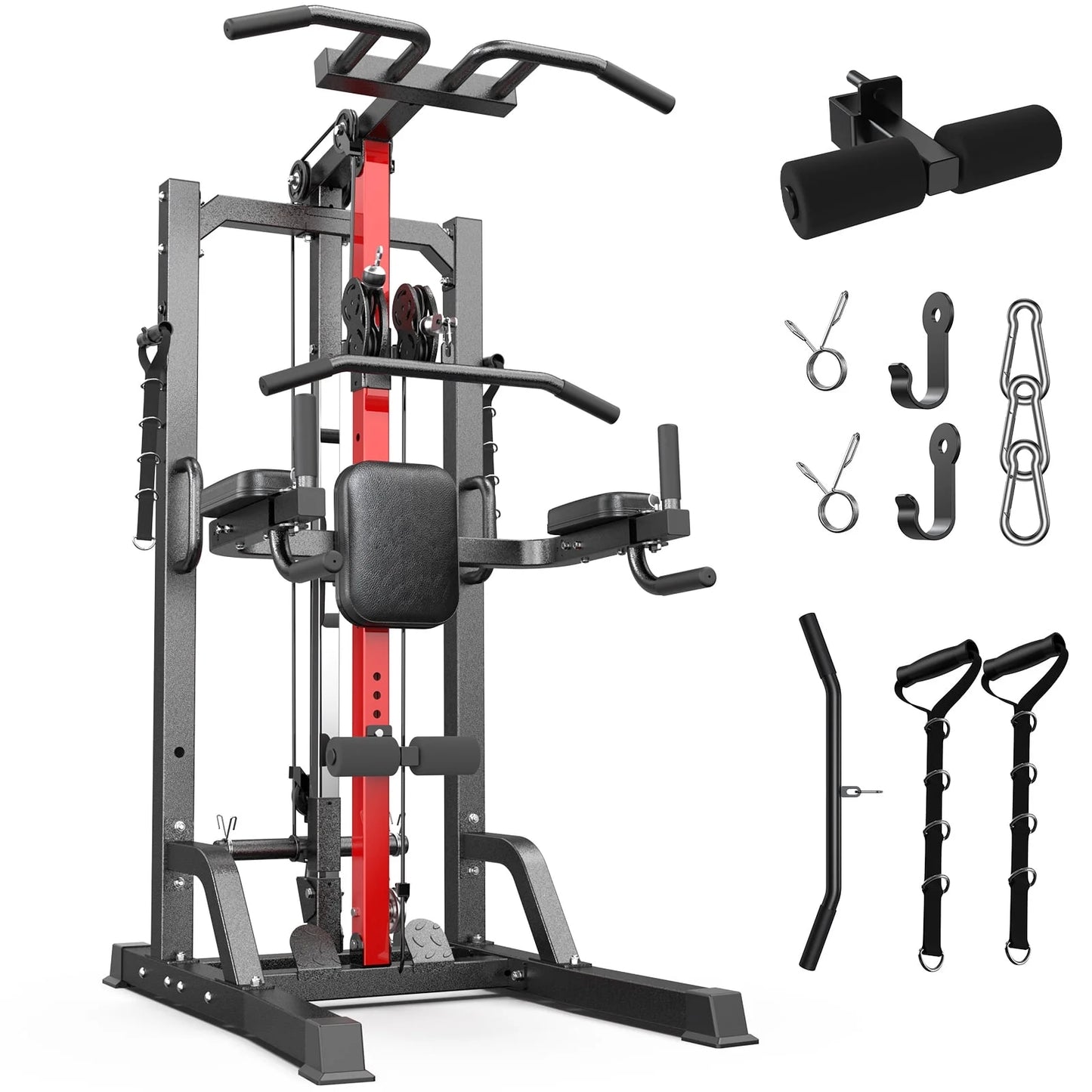 High/Low Pulley Home Gym Station – Lat Pulldown & Cable Row