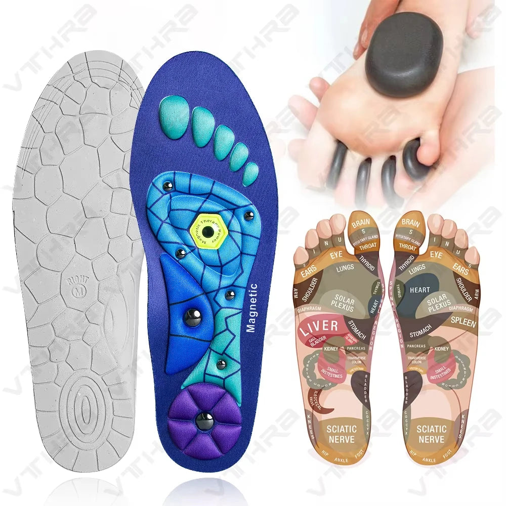 Magnetic Therapy Sports Insoles Foot Massage Pads