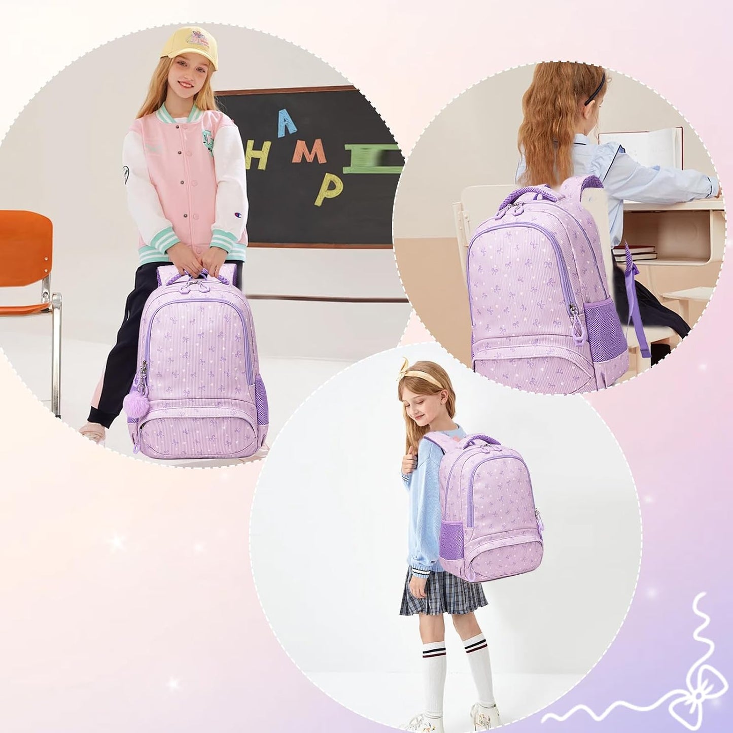 Unicorn Backpack Kids School Bookbag 3-In-1 Set