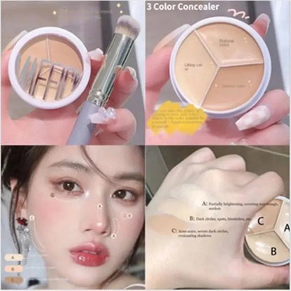 3-Color Concealer Palette Dark Circle Coverage