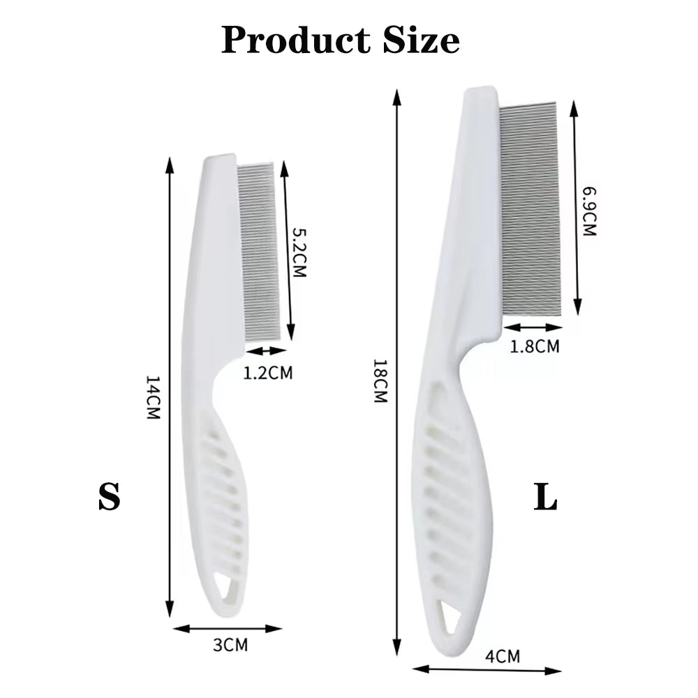 Pet Flea Comb Cat Dog Beauty Stainless Steel Portable