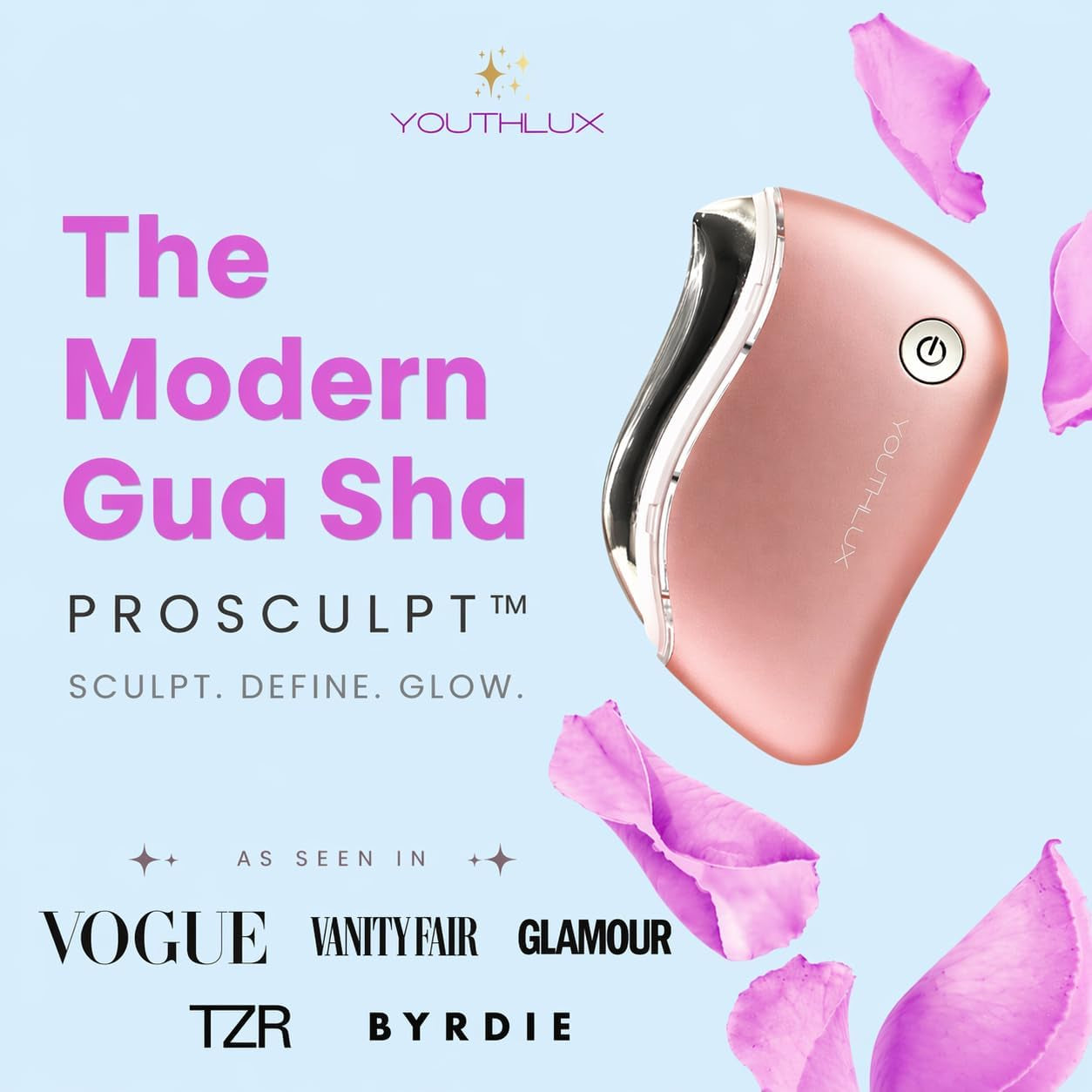 Heated Gua Sha Facial Massager – Electric Face Sculpting Tool
