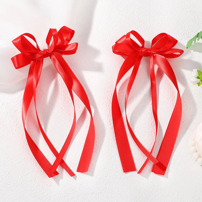 Cute Ribbon Bow Headband Long Tassel Hair Clip