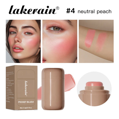 3-In-1 Cheek Lip Tinted Moisture Blush Stick Waterproof