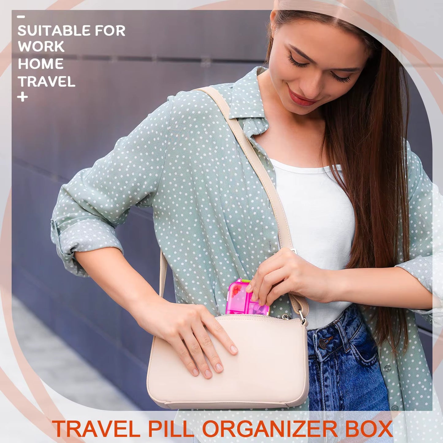 10 Compartment Travel Pill Organizer Portable Storage Box