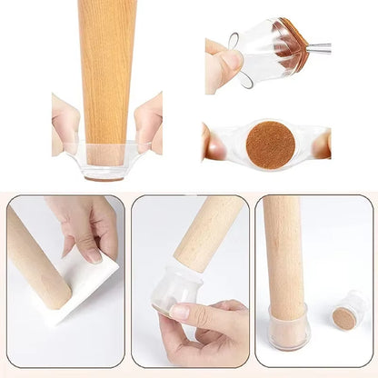 Silicone Chair Leg Caps Furniture Feet Protector Set