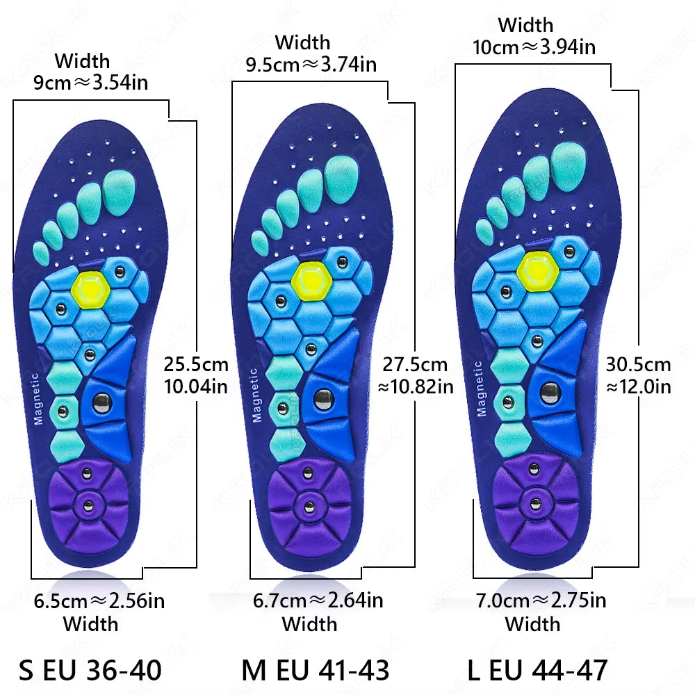 Magnetic Therapy Sports Insoles Foot Massage Pads
