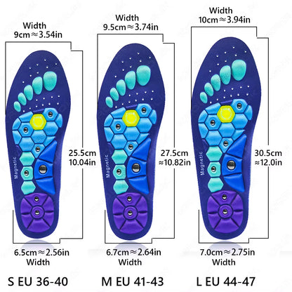 Magnetic Therapy Sports Insoles Foot Massage Pads