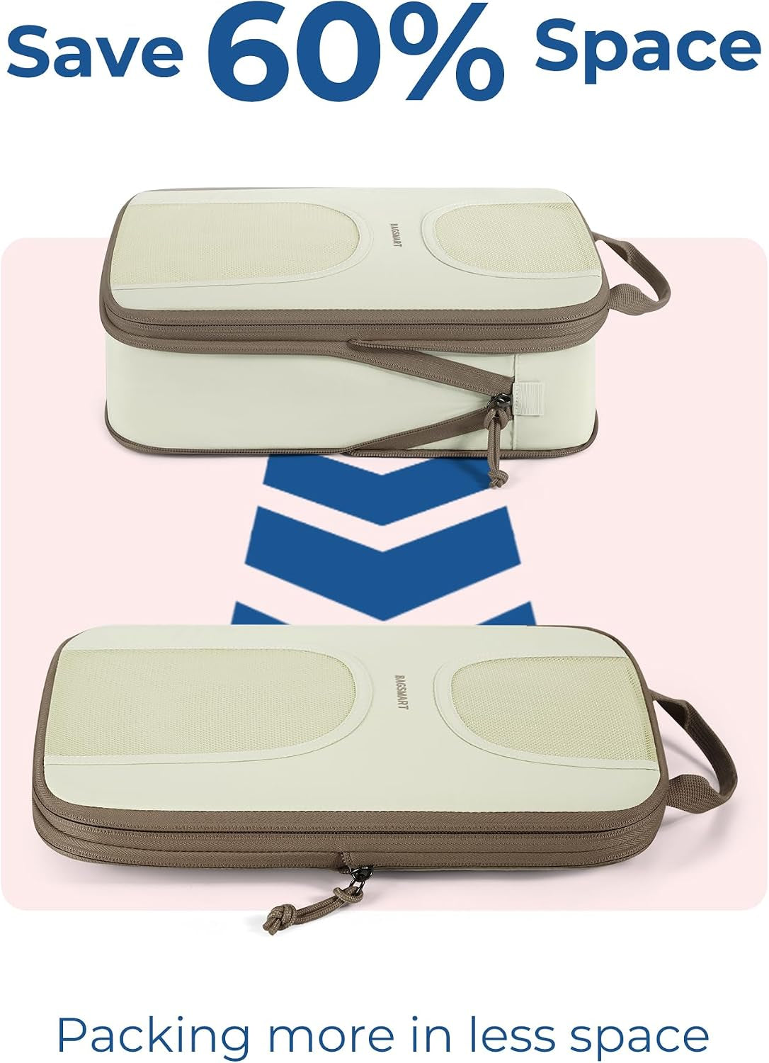 Compression Packing Cubes 6-Set Travel Luggage Organizer
