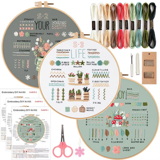 Embroidery Kit for Beginners Starter Set