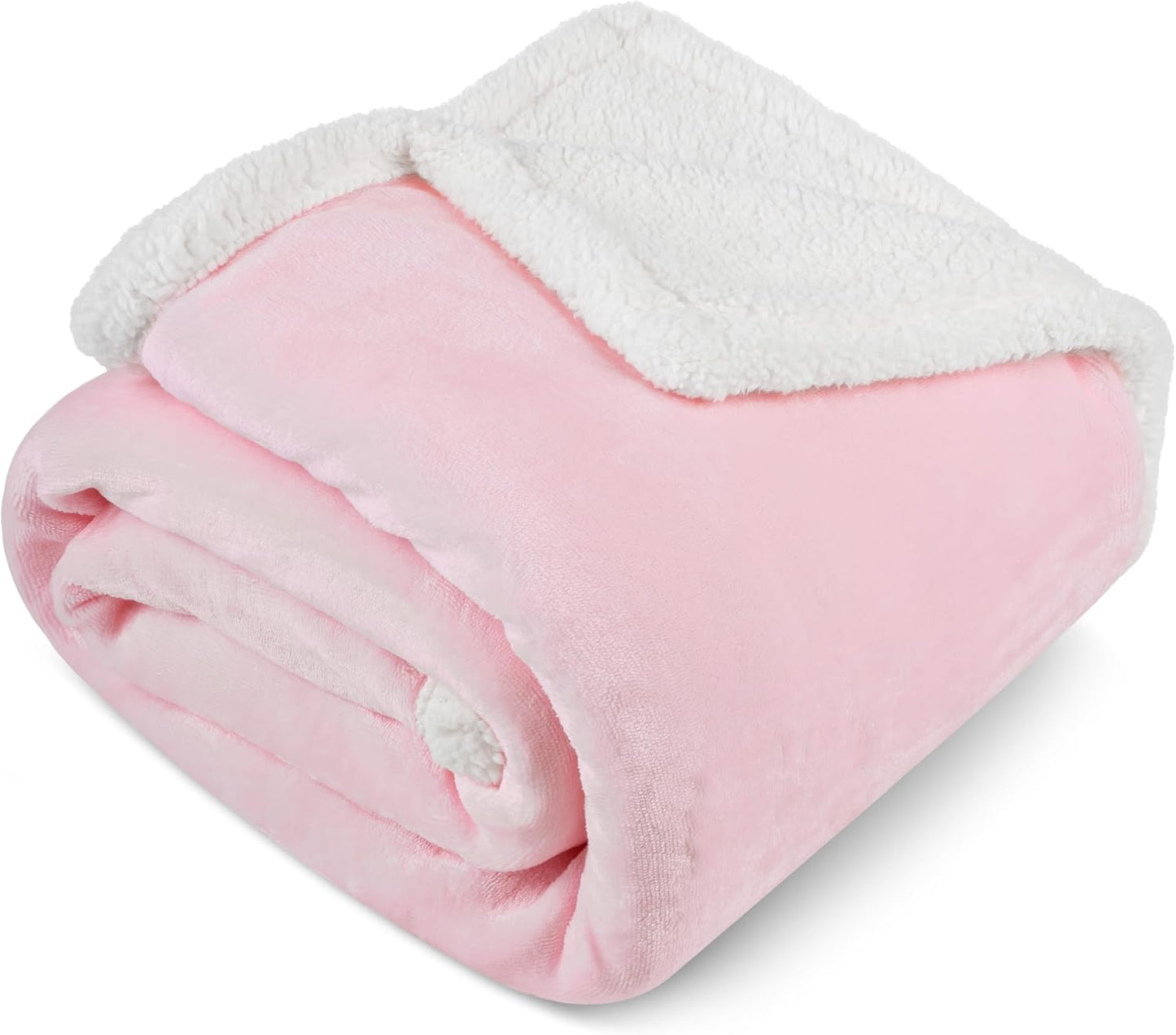 Sherpa Fleece Throw Blanket for Couch 60X80