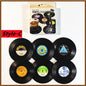 Retro Vinyl Record Anti-Slip Coffee Coaster Set