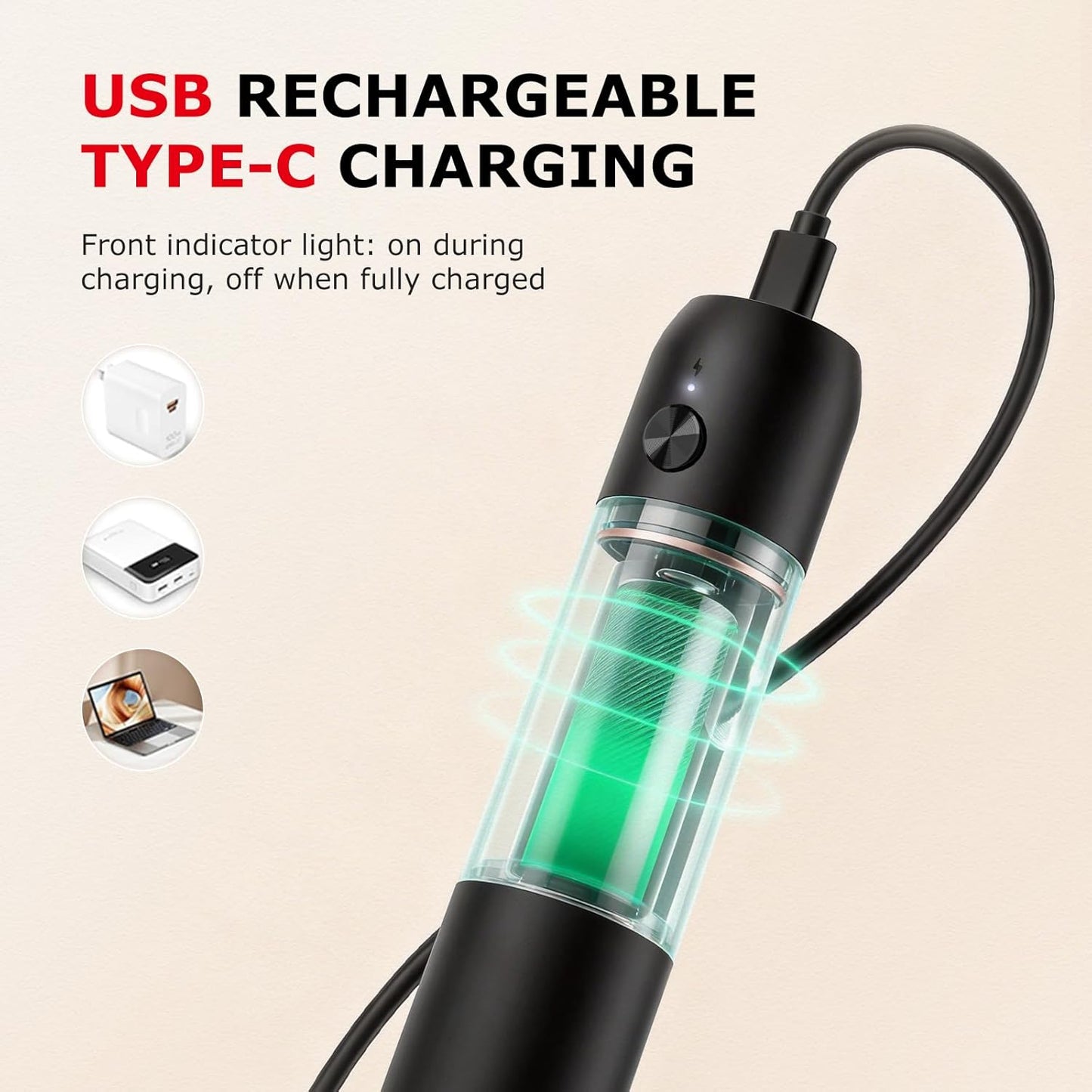 Rechargeable Handheld Milk Frother – USB-C Portable Foam Maker