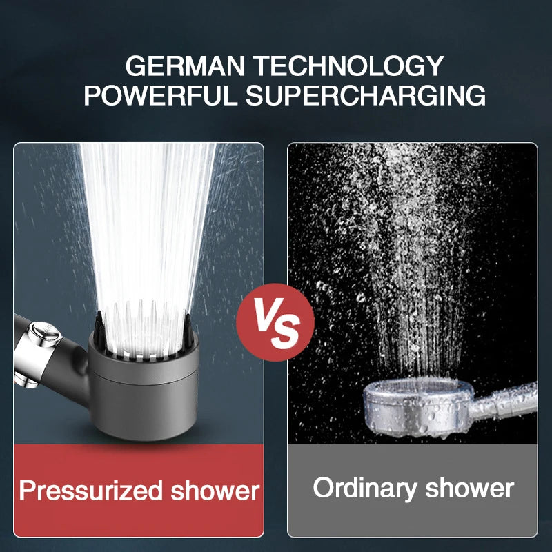 High-Pressure Shower Head 3-Mode Adjustable Spray