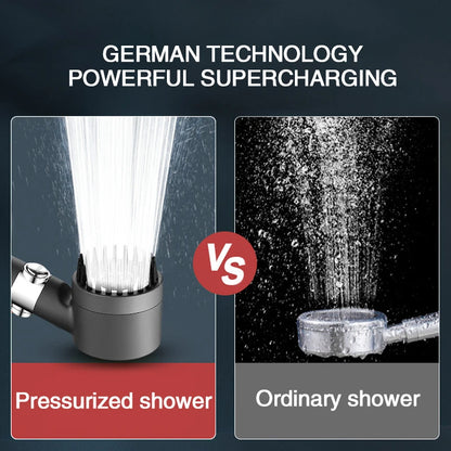 High-Pressure Shower Head 3-Mode Adjustable Spray