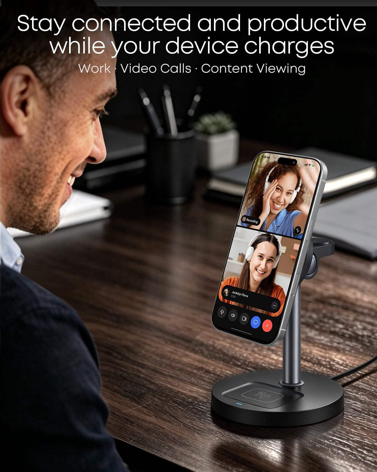 3-In-1 Magnetic Wireless Charging Station 15W