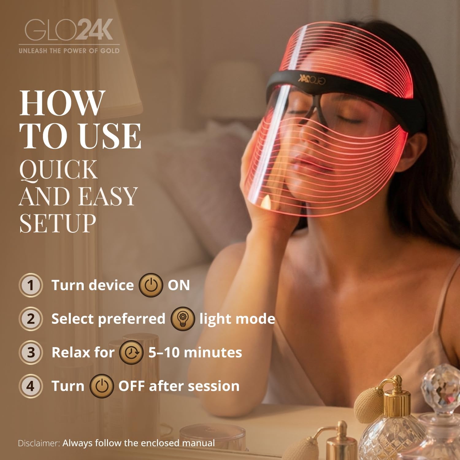 LED Face Mask 7 Color Modes Rechargeable Skin Care Device