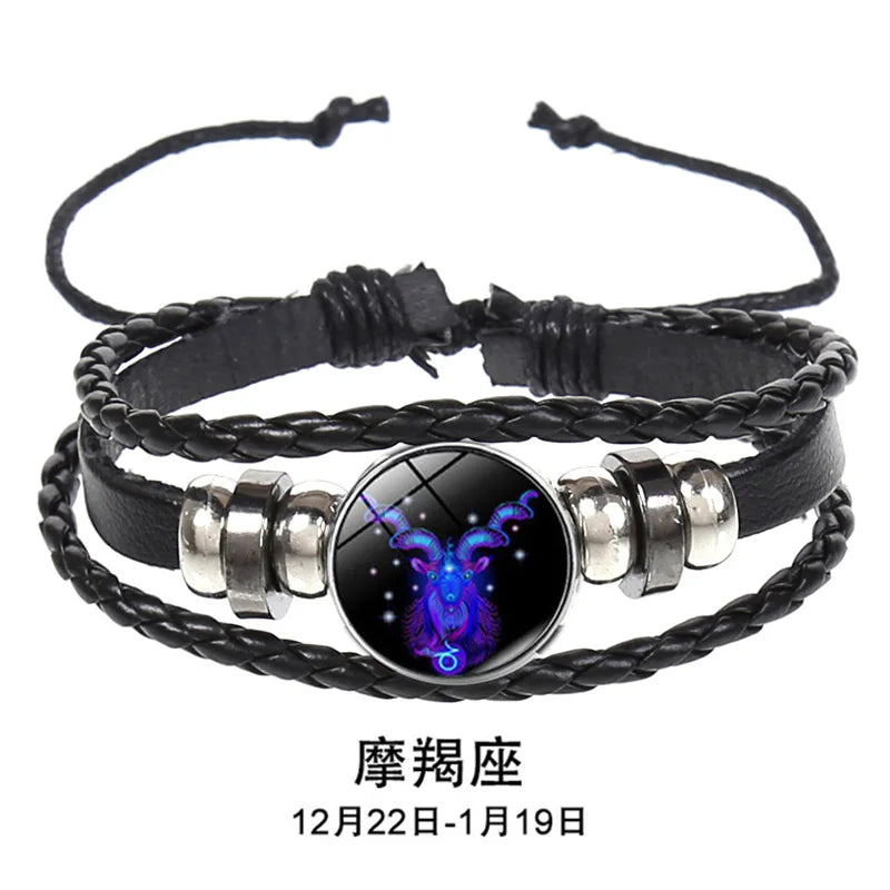 12-Constellation Zodiac Charm Bracelet