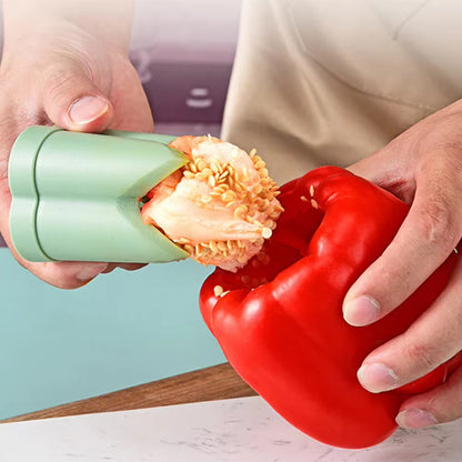 2-In-1 Fruit Pepper Corer Seed Removing Tool