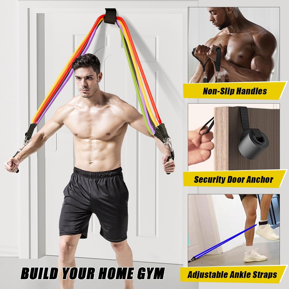23 Pack Resistance Bands Set Workout Bands