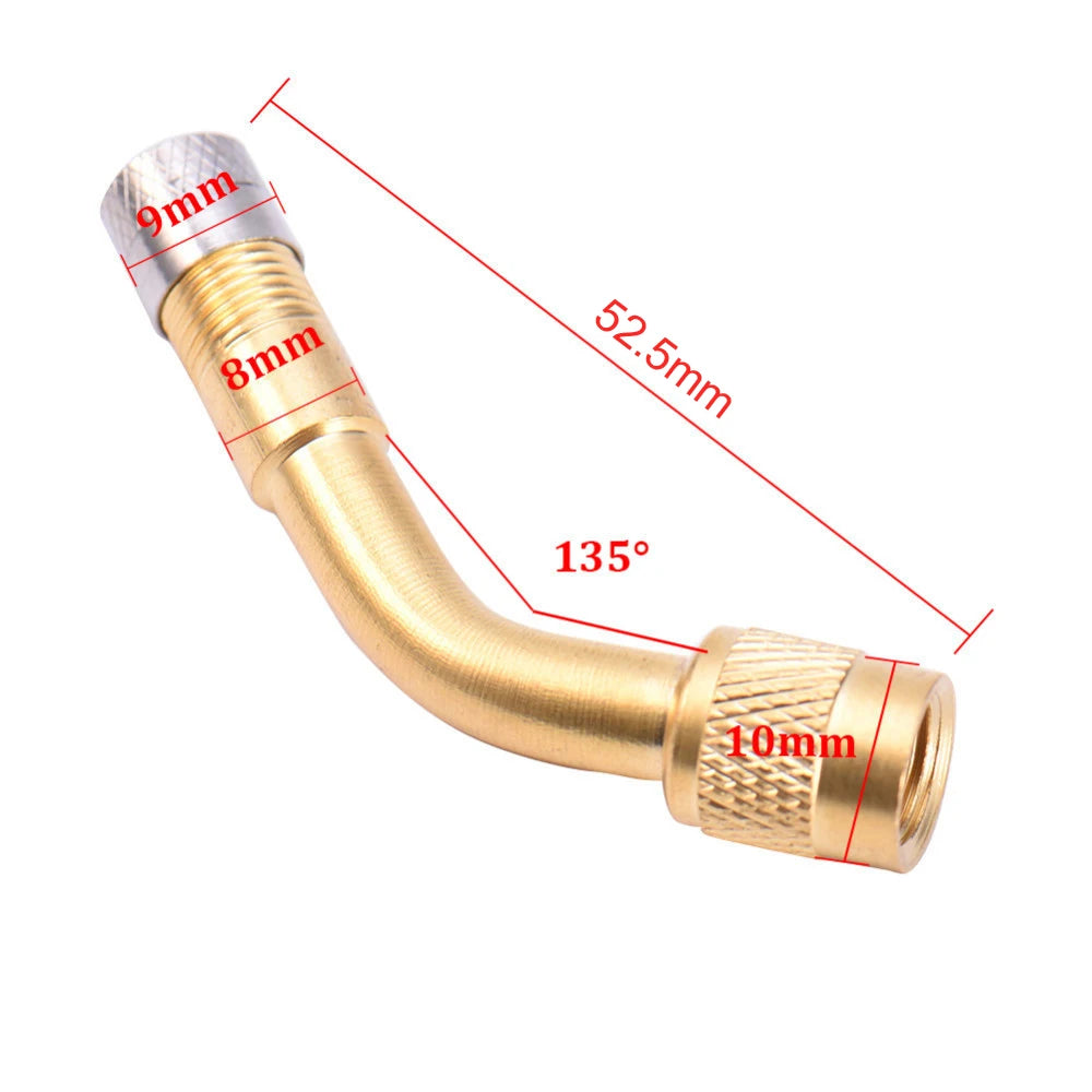Motorcycle Angle Bent Valve Adaptor 2-Piece Set