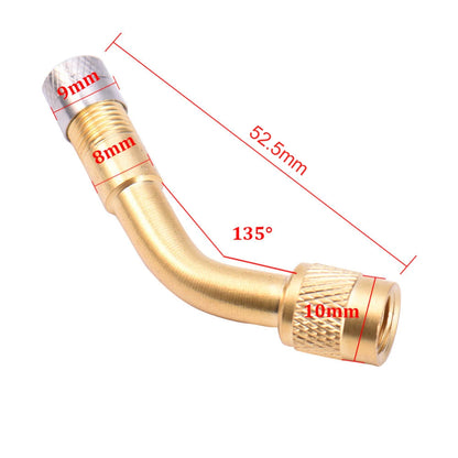 Motorcycle Angle Bent Valve Adaptor 2-Piece Set