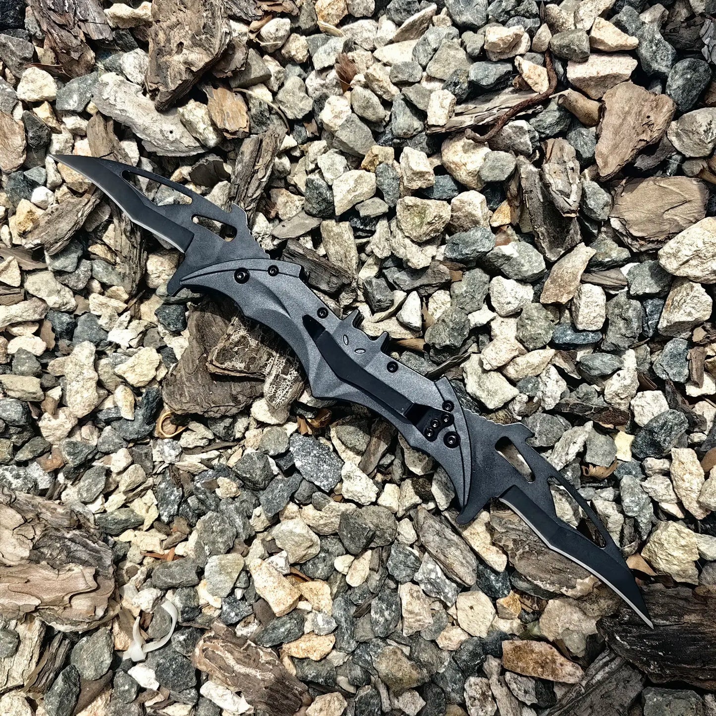 Minimalist Twin Blade Folding Knife for Camping,Fishing,Fruits and Vegetables,Edc Multi-Functional Camping Knife, All-Purpose Daily Carry Tool,Ideal Outdoor Gift,Black