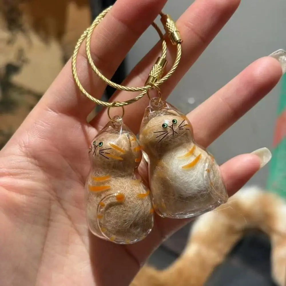 Small Cat Fur Storage Pendant Ornament Container