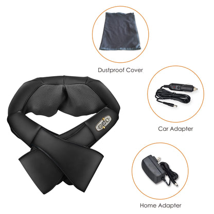 Shiatsu Neck & Shoulder Massager with Heat – 4D Deep Kneading