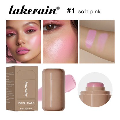 3-In-1 Cheek Lip Tinted Moisture Blush Stick Waterproof