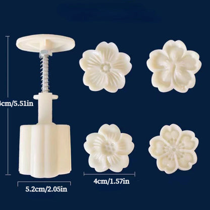 DIY Mooncake Mold Plastic Hand Press Pastry Set