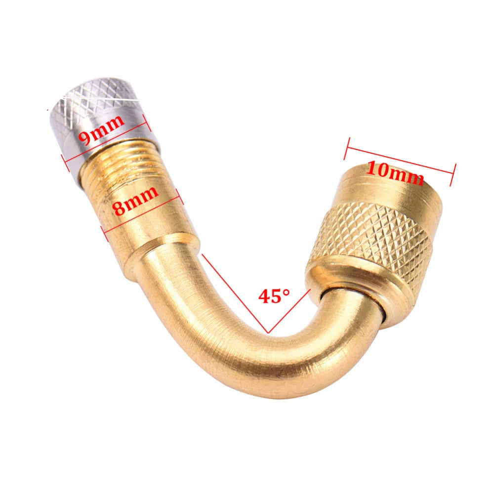 Motorcycle Angle Bent Valve Adaptor 2-Piece Set