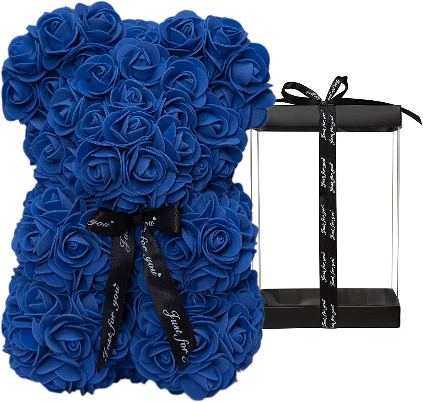 Handmade Rose Bear Gift Box – Preserved Flower Teddy Bear