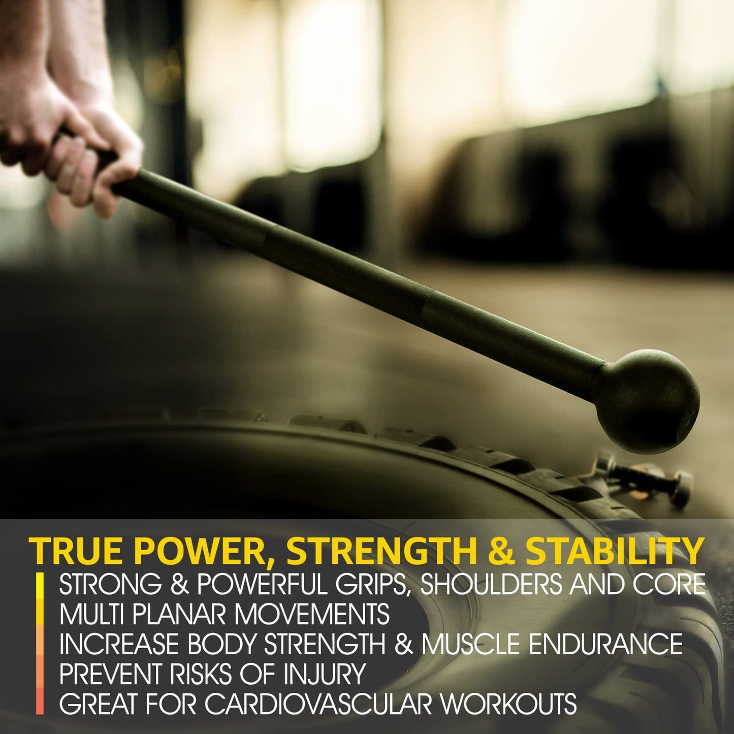 Adjustable Steel Mace Bell – Full-Body Strength & Grip Trainer