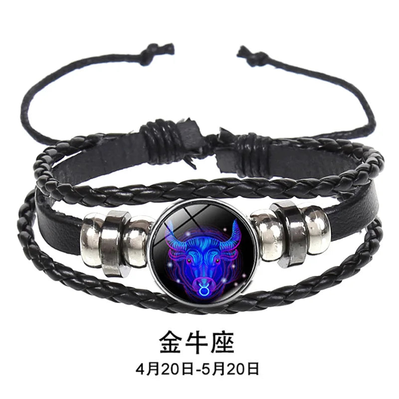 12-Constellation Zodiac Charm Bracelet