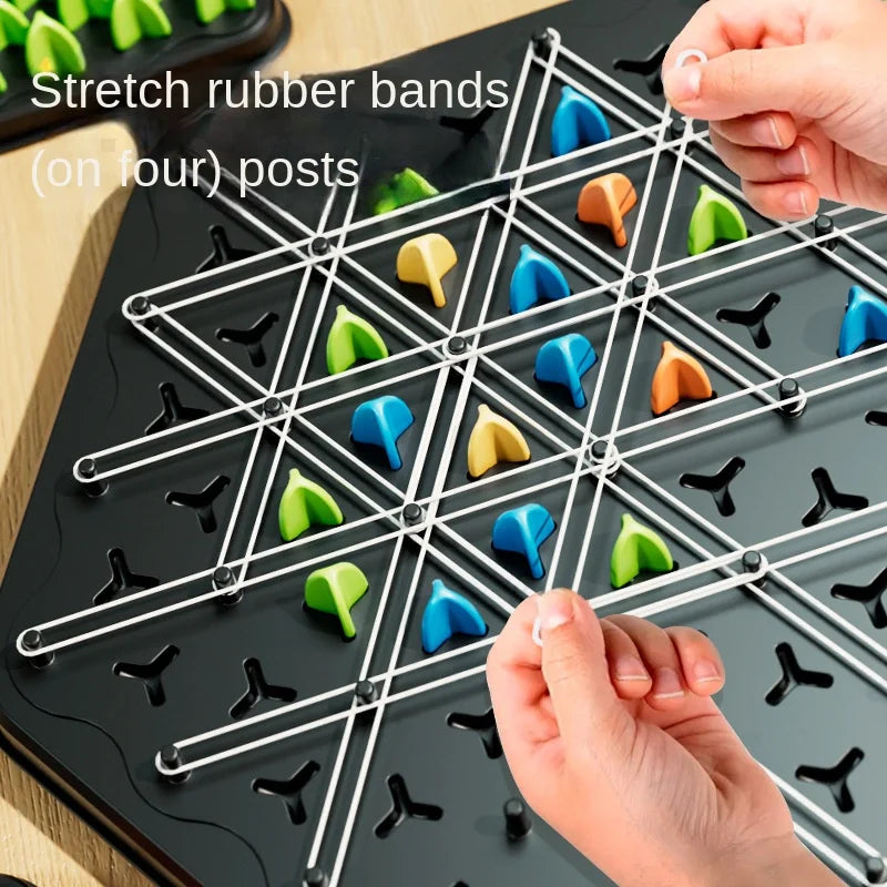 Triangle Chain Rubber Band Chess Desktop Puzzle