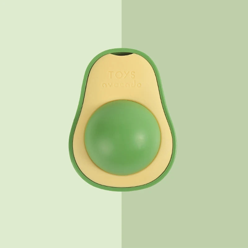 Avocado Catnip Ball Rotatable Pet Toy Wall Stickup