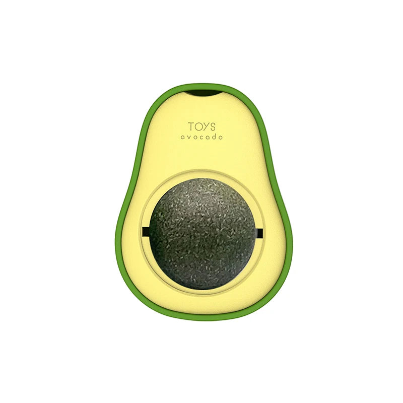 Avocado Catnip Ball Rotatable Pet Toy Wall Stickup