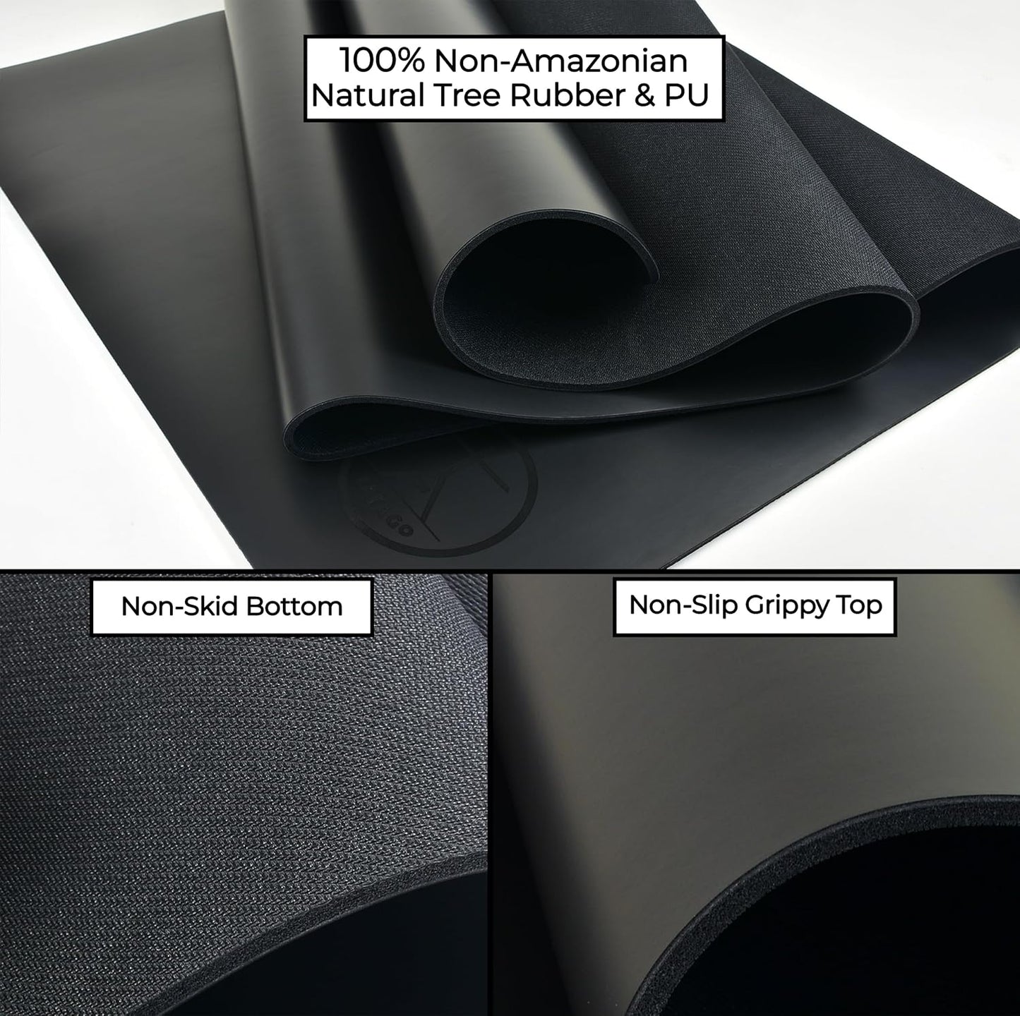Professional Grade Natural Rubber Hot Yoga Mat