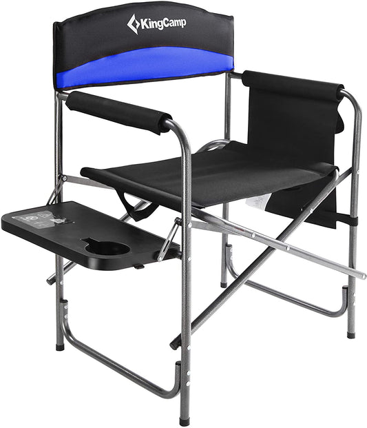 Portable Folding Camping Directors Chair with Side Table