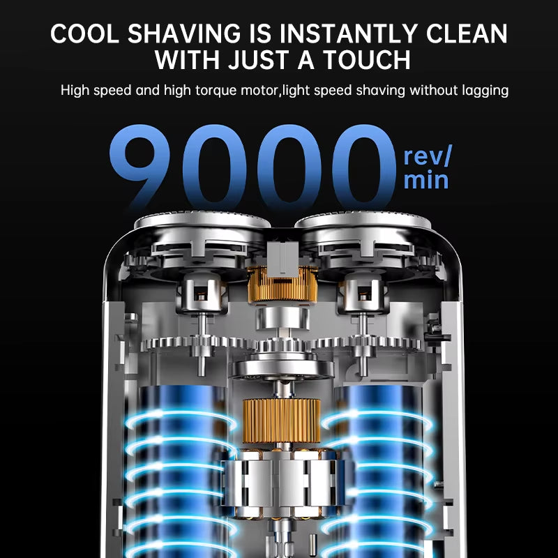 Mini Electric Shaver Dual Head Waterproof Rechargeable