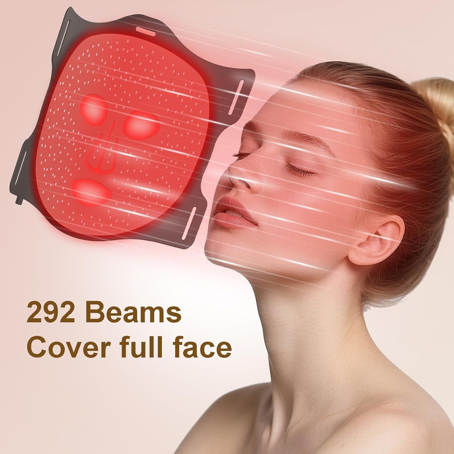 Red Light Therapy 292 LED Cordless Face Mask