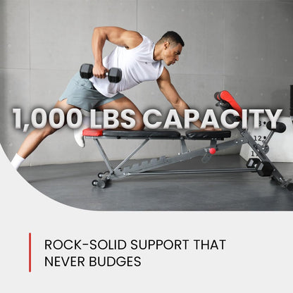 All-In-One Adjustable Weight Bench – Home Gym Incline/Decline
