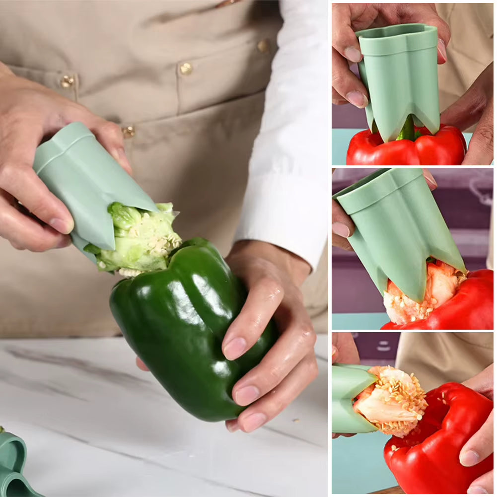 2-In-1 Fruit Pepper Corer Seed Removing Tool