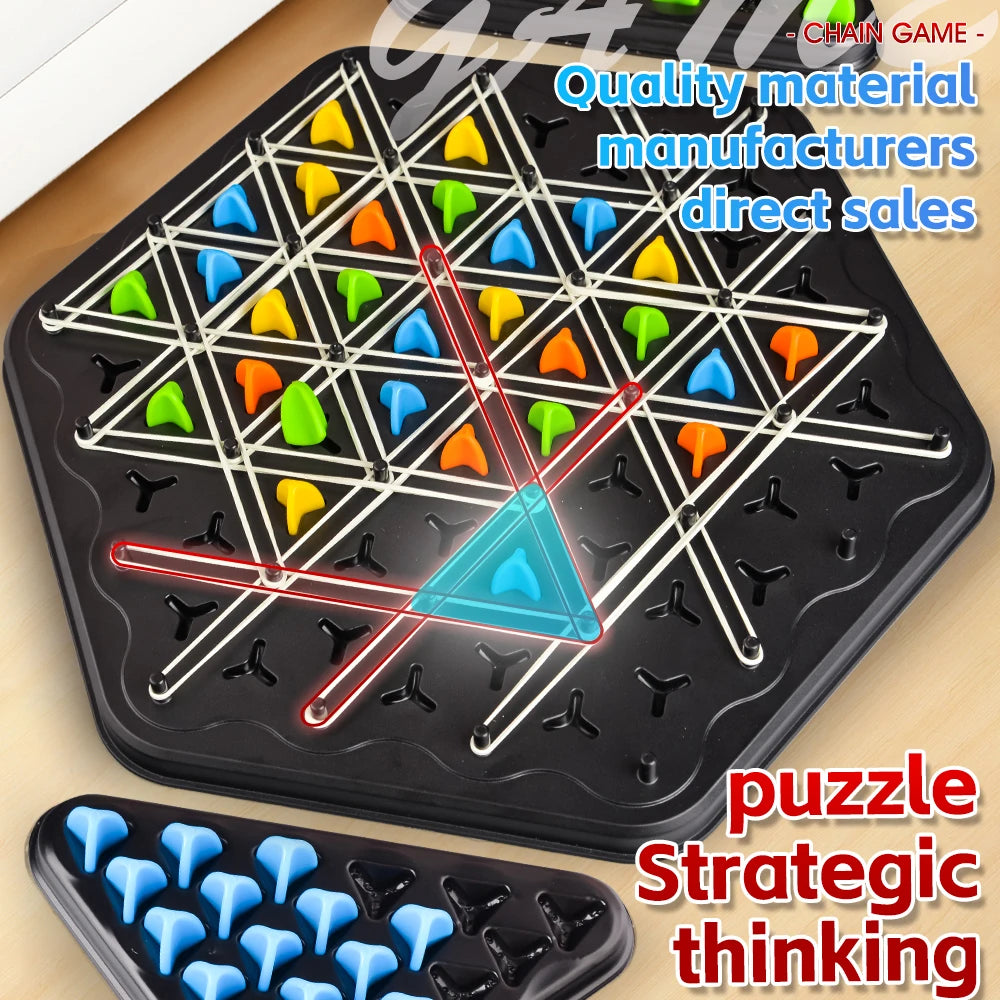 Triangle Link Chess Tabletop Puzzle Game Family