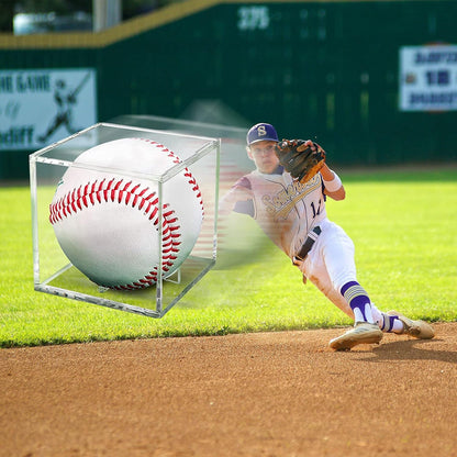 Uv-Protected Acrylic Baseball Display Case – 6-Pack Memorabilia Cube