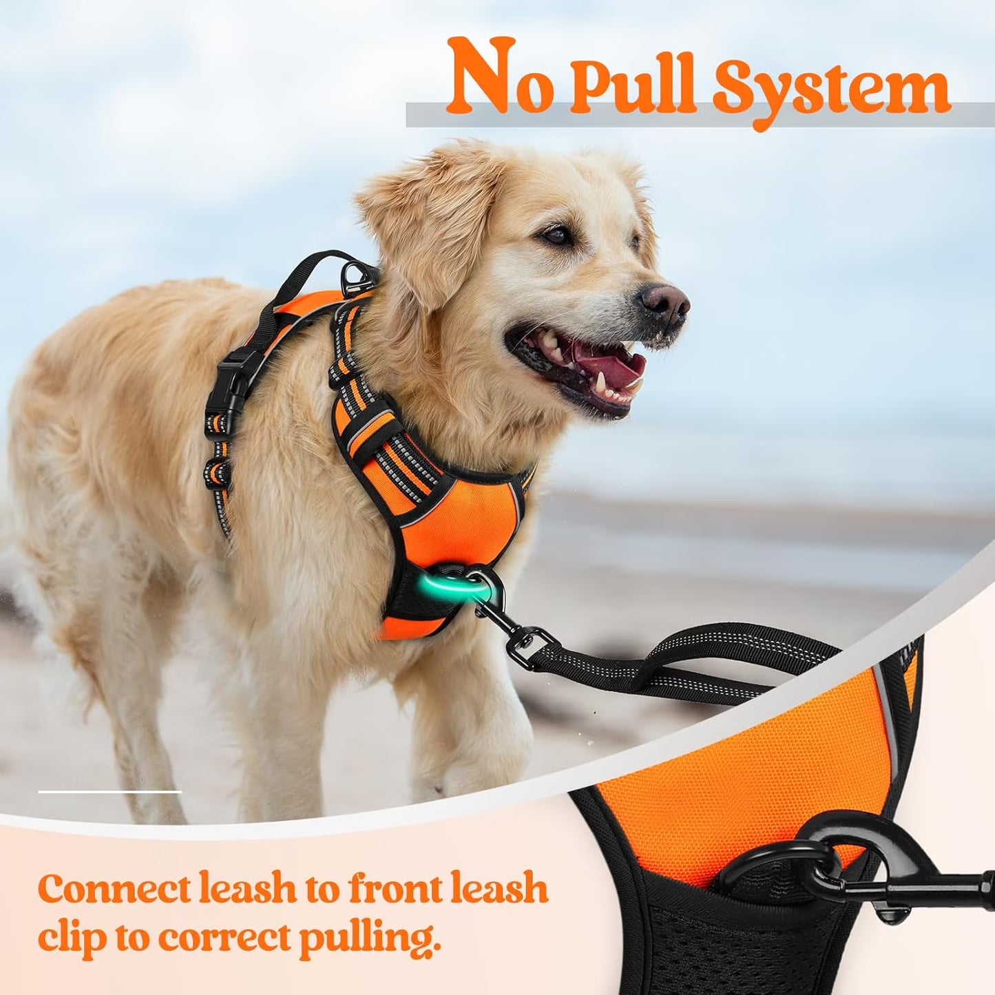 No-Pull Adjustable Dog Harness Pet Vest