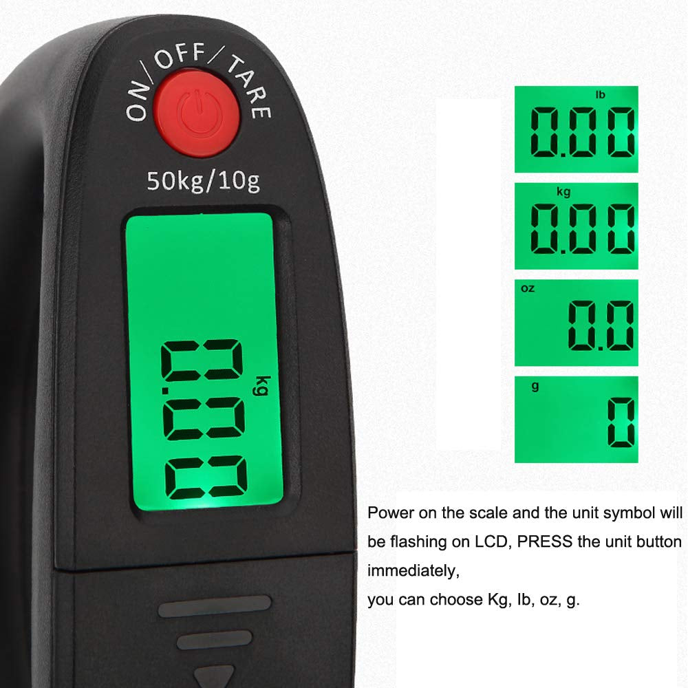 Portable Digital Luggage Scale 110Lb Hanging Travel Scale