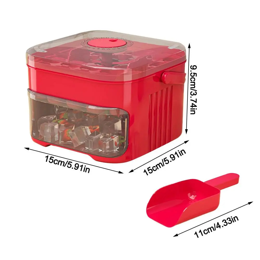 50-Cube Ice Maker with Easy Press Cap Double Layer