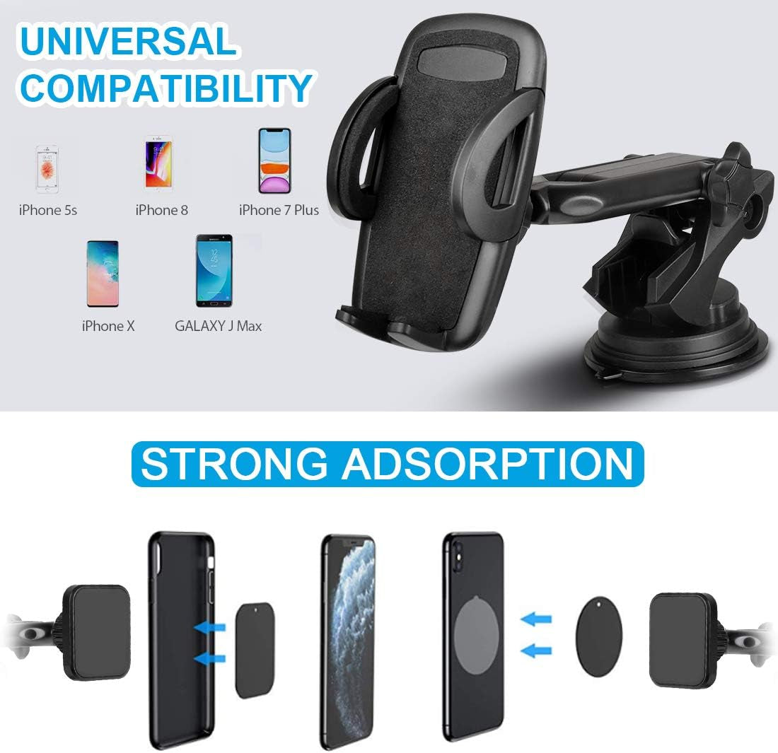 Dashboard Car Phone Mount Hands-Free Suction Cup Holder